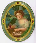 1909 COCA-COLA TIN LITHOGRAPH SERVING TRAY THE EXHIBITION GIRL ADVERTISING TRAY