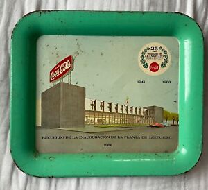 1966 Mexican Coca Cola Commemorative Tip Tray Authentic Vintage