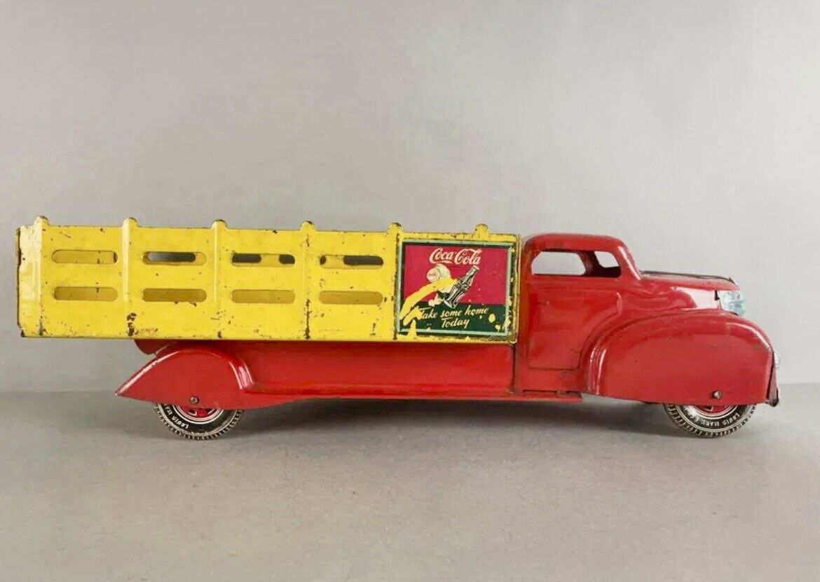 Vintage 1940’s Marx Coca-Cola Pressed Steel Delivery Truck