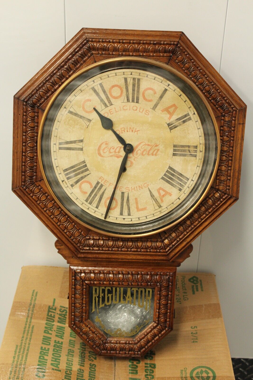Antique 1900 INGRAHAM  COCA COLA Advertising Wall Clock