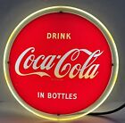 RARE VINTAGE 1960'S COCA-COLA ROUND HALO "IN BOTTLES" LIGHTUP SIGN NOS WORKS