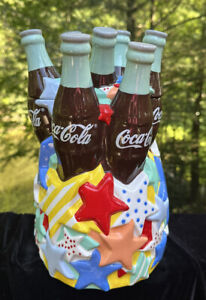 Very Rare Vintage 2000 Coca Cola Party Coke Cookie Jar by Gibson