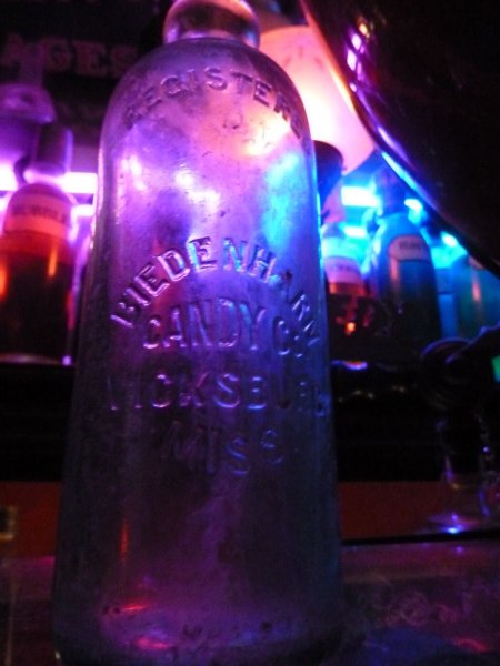 c. 1894 ORIGINAL Bidenharn Candy co Hutchinson Coca Cola Soda Fountain bottle