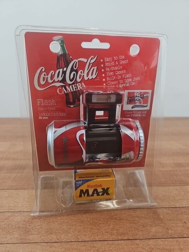 Coca Cola Can 35mm Camera Focus Free - 1998 Vintage Built in Flash