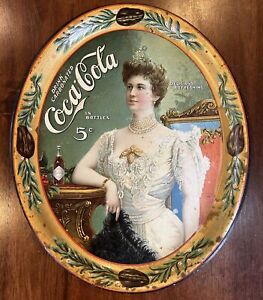 1904 Coca-Cola “Lillian Nordica With Bottle” Tray. Aime DuPont N.Y.
