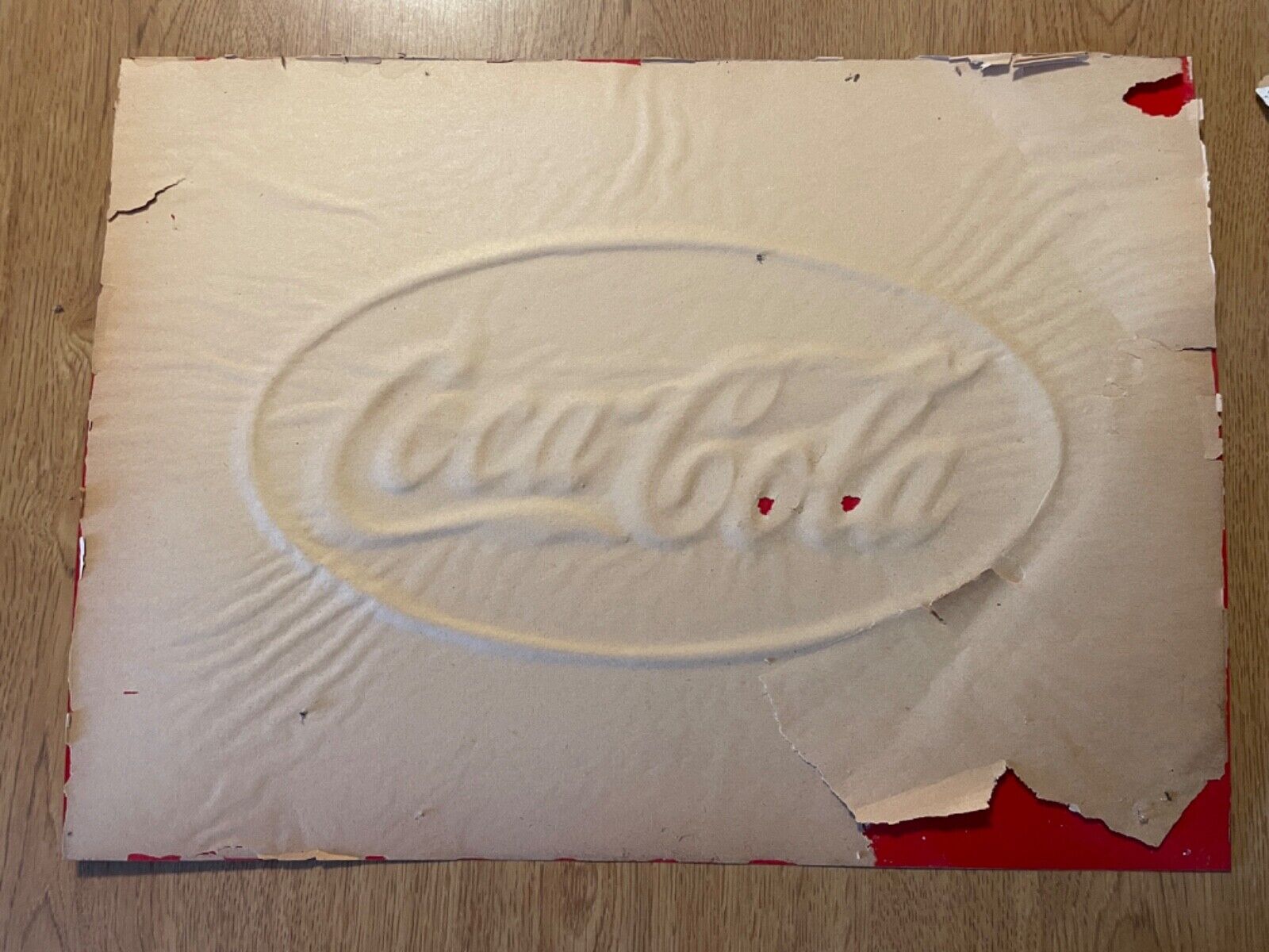 Vintage Original  Coca Cola Tin Metal Glascock NOS Cooler Sign Coke 1930's