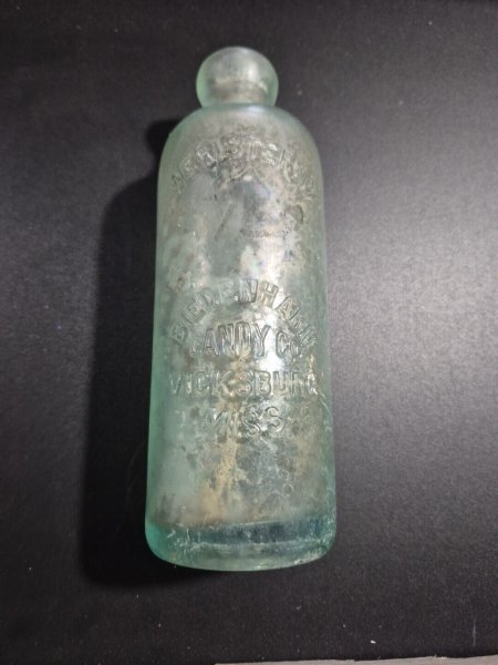 Biedenharn Candy Co Hutch Coca Cola bottle Vicksburg Miss 1894 Original Stopper