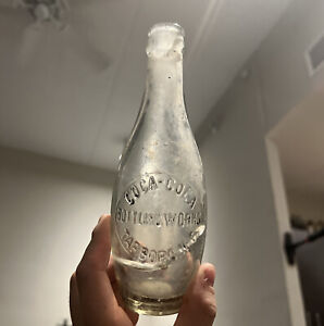 Antique X. rare Tenpin Coca Cola Bottle Tarboro NC North Carolina As Is Straight