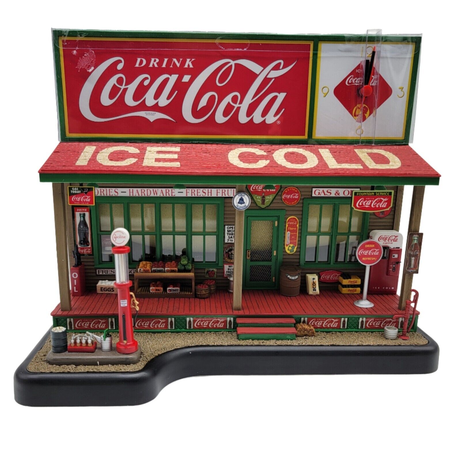 Danbury Mint Coca-Cola Country Store Clock With Original Box Rare - with COA