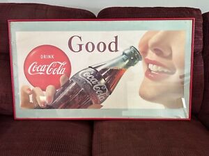 Coca-Cola / Coke 1957 Cardboard "Good Drink" 20" X 36" Rare