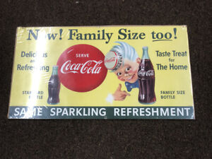 1955 Coca-Cola Paper Sign Sprite Boy *New 36x20 Now! Family Size too!