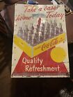 Vintage Rare Take A Case Home Today Coca Cola Sign 4-52 Robertson 28”HX19”W