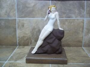 Vintage Cola Girl Drinking Figurine Statue - Coca Cola?- Pepsi?    13" Tall