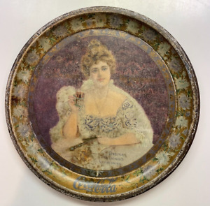 Antique Coca-Cola 1903 Adv Tray with Hilda Clark  9" Chas. W. Shonk, Chicago