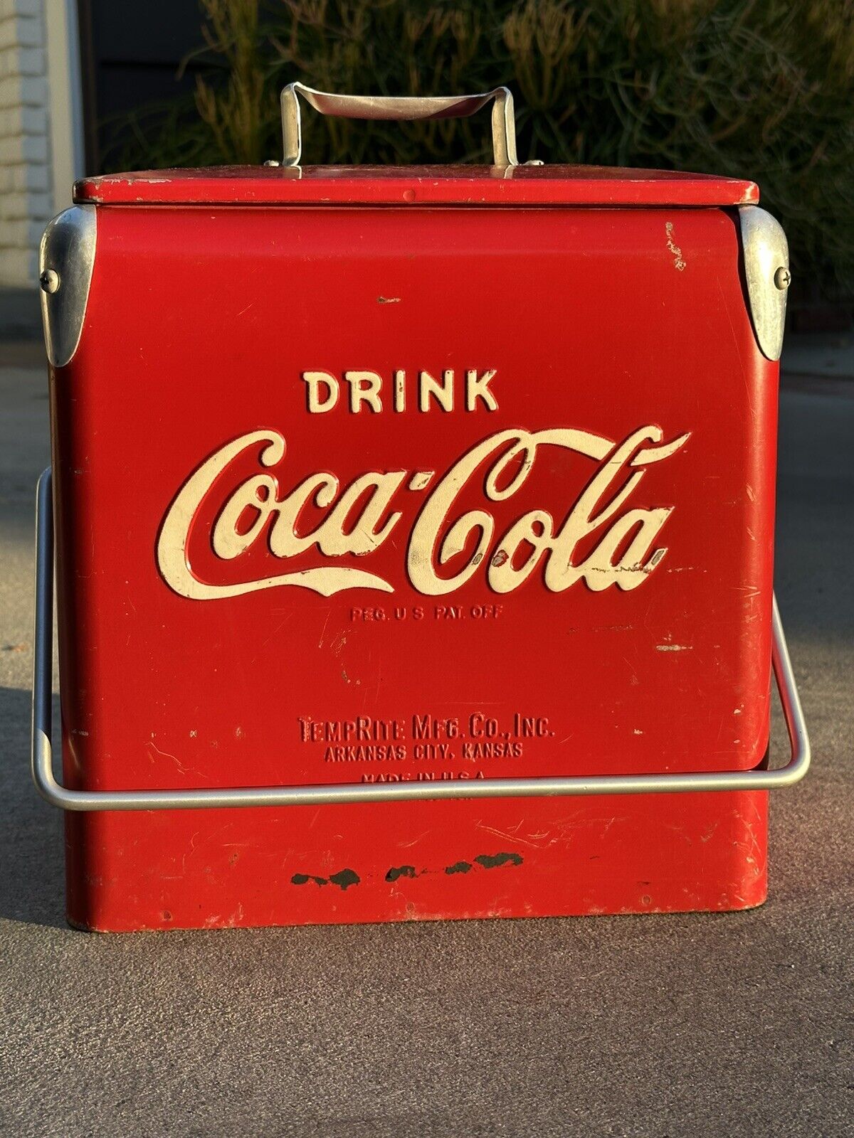 Vintage Coca Cola Temp Rite Cooler Metal 1950s Mid Century