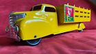 Coca-Cola 1940s MARX Pressed Steel Stake Bed Delivery Yellow Truck Almost Mint!