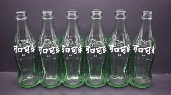 *A+ condition! Lot of 6 1979 ???? Chinese Logo 6½oz Coca Cola Bottles Coke China