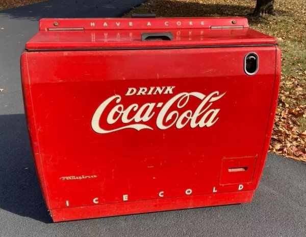 1954 WESTINGHOUSE COCA COLA WD-12 LARGE COOLER EXC. ORIGINAL CONDITION-WORKS!
