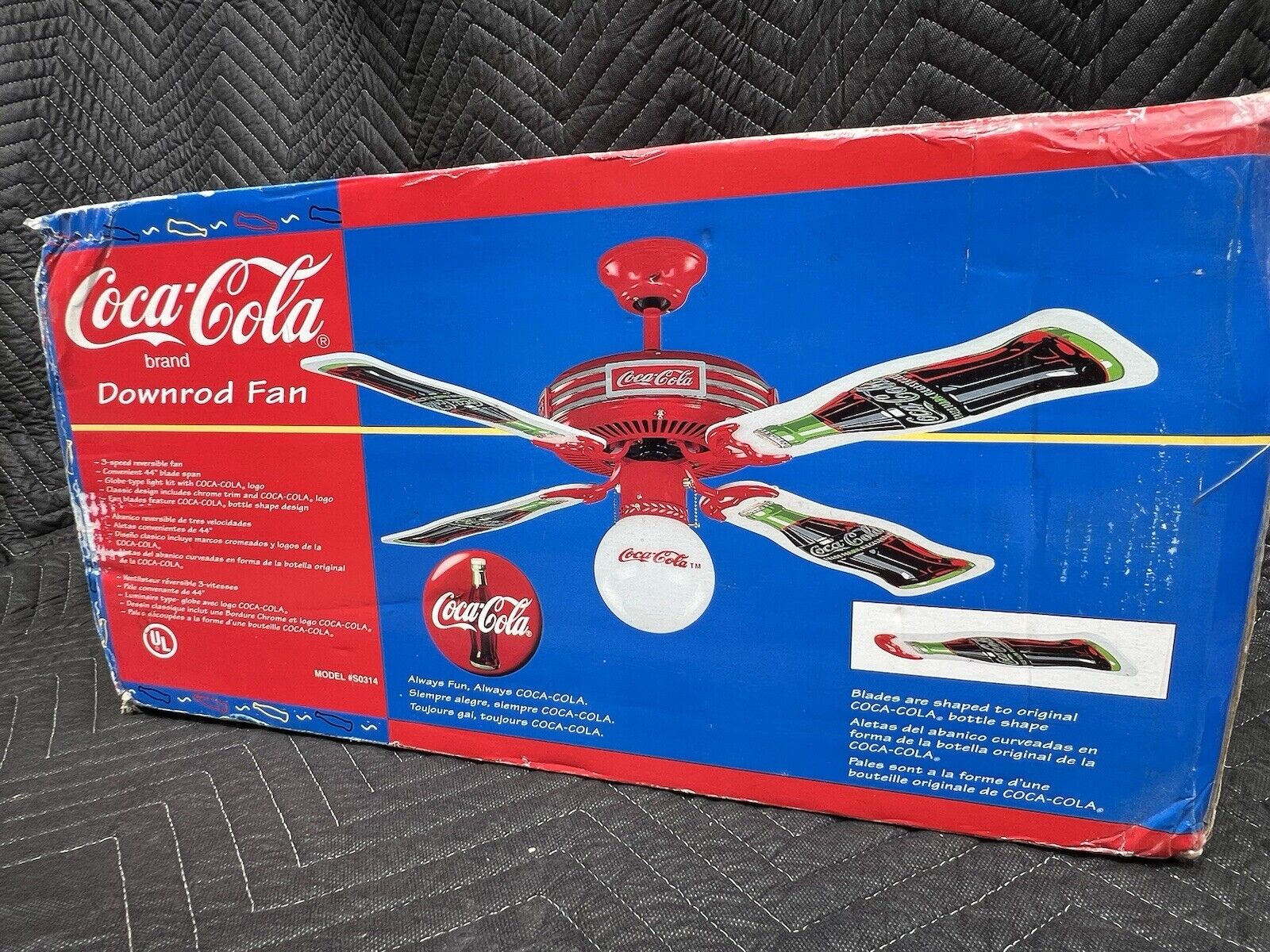 Vintage Original 1990s Unopened Coca-Cola Ceiling Fan