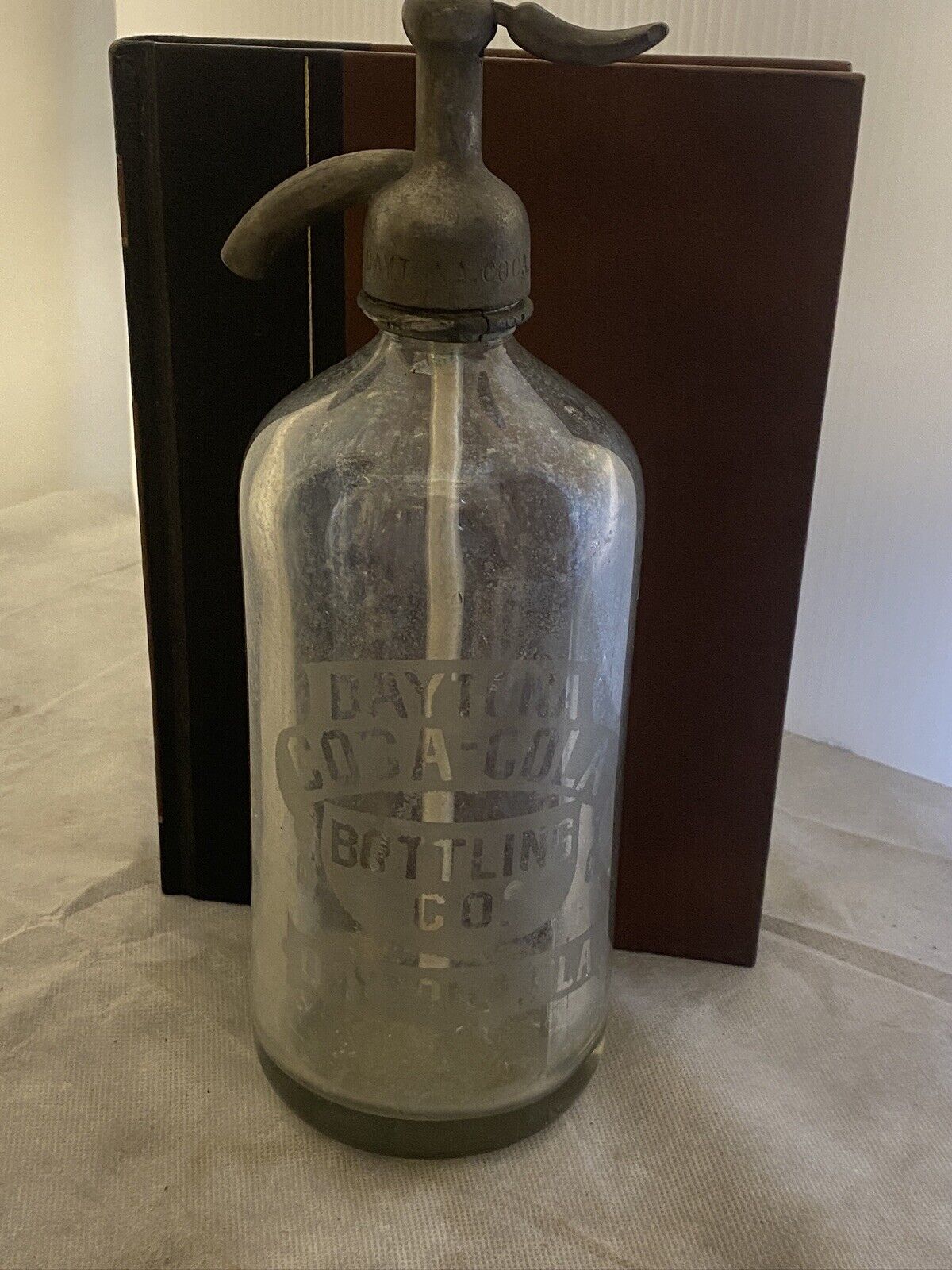 VERY RARE Daytona Coca Cola Seltzer Bottle SODA Siphon Bottle DAYTONA FLORIDA