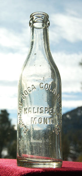 Antique KALISPELL MONTANA straight sided Coke bottle FLATHEAD COCA COLA Company