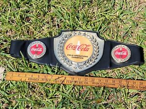 Rare Coca-Cola Field Operations Championship Coke Belt Wrestling Bottle Sign