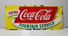 Vintage Coca Cola Porcelain Sign RARE Coke