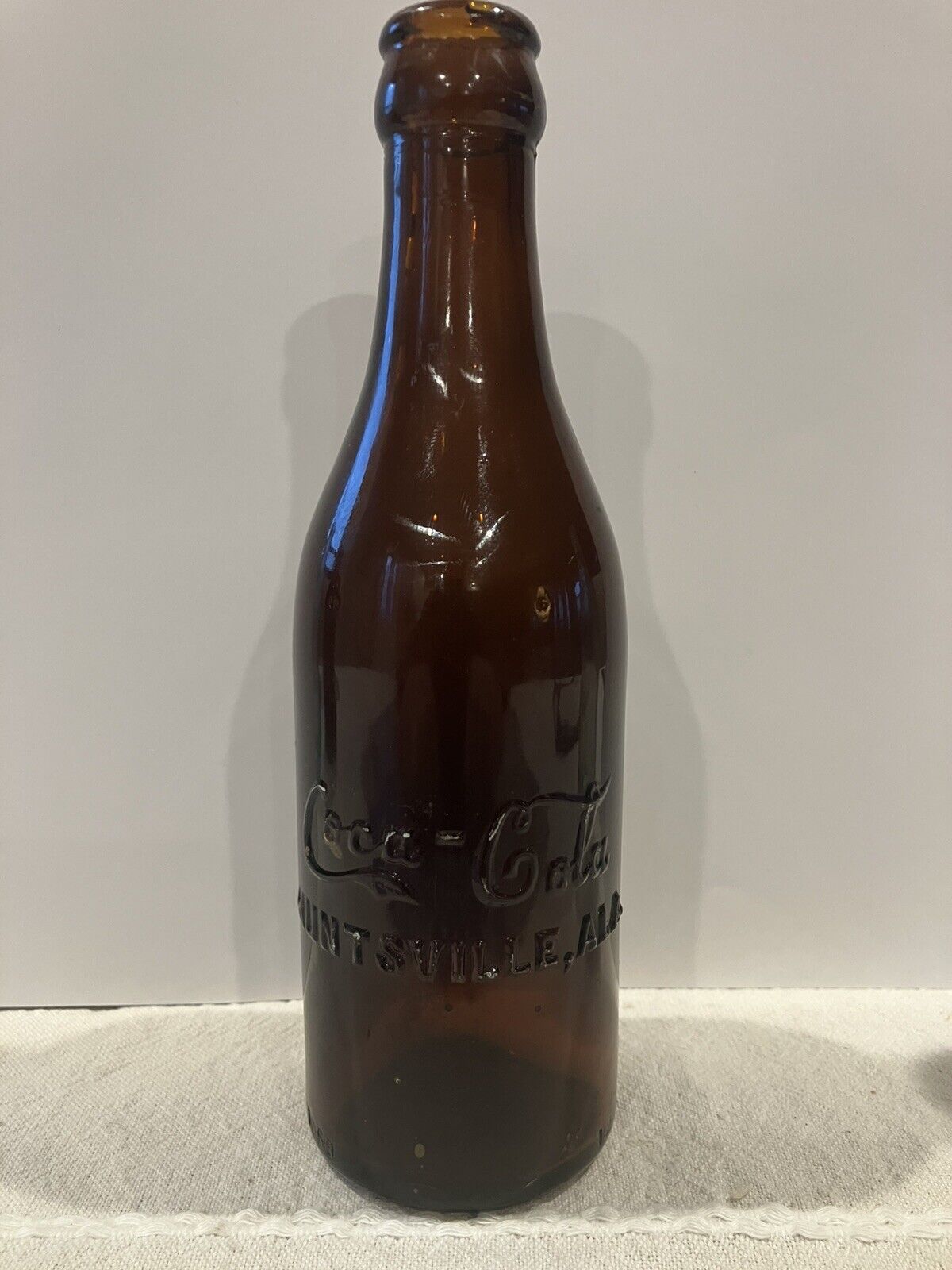 Amber Brown Coca Cola Bottle Huntsville Alabama NR $10.00 Start Vintage Rare