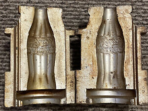 Vintage 2 Piece 6 Oz Ounce Coke Coca Cola Glass Bottle Mold Skirt 1945 Rare