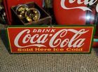 Original 1930s Vtg COCA-COLA Single Sided Porcelain Canada Sign 12" X 31"