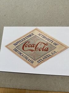 Very Early Original Coca-Cola Soda Pop Beverage Label Near Mint!! Very Rare!!