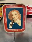 1st Edition Coca-Cola tray 1940's Girl with Red Hair. Solid Background