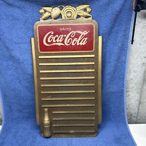 VINTAGE 1930’S DRINK COCA COLA MENU BOARD COKE WOOD METAL