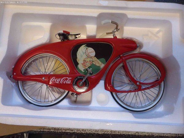 Bicycle Xonex Coca Cola Advertising Diecast Bicycle 1.6 Scale