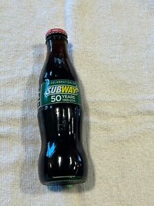 Subway 50th Anniversary Congratulations Coca Cola Bottle Collectable