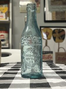 ROCK ISLAND, ILL rare 1900s SS Straight Side Coca Cola Bottle Slugplate Script