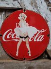 OLD VINTAGE COCA COLA PORCELAIN SIGN MARILYN MONROE SODA POP BEVERAGE COKE DRINK