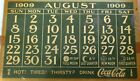 3 Vintage 1909 1910 Calendar Pages  Coca Cola