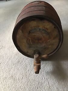 Antique 5-Gallon Coca-Cola Syrup Wooden Keg Barrel W/Original Redlich's Spigot