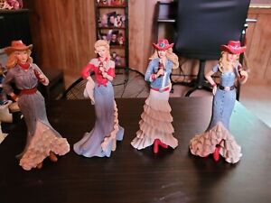 Hamilton Collection Rare 2017 True Blue Refreshing Coca Cola Collection Cowgirls