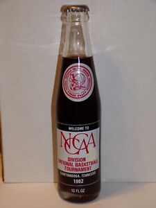 10 OZ COCA COLA COMMEMORATIVE BOTTLE - 1982 NCAA DIV 1 NATIONAL BASKETBALL CHAMP