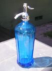 CZECH BLUE GLASS COCA-COLA COKE SIPHON BOTTLE COBALT BLUE BRADFORD PA DECO NICE!