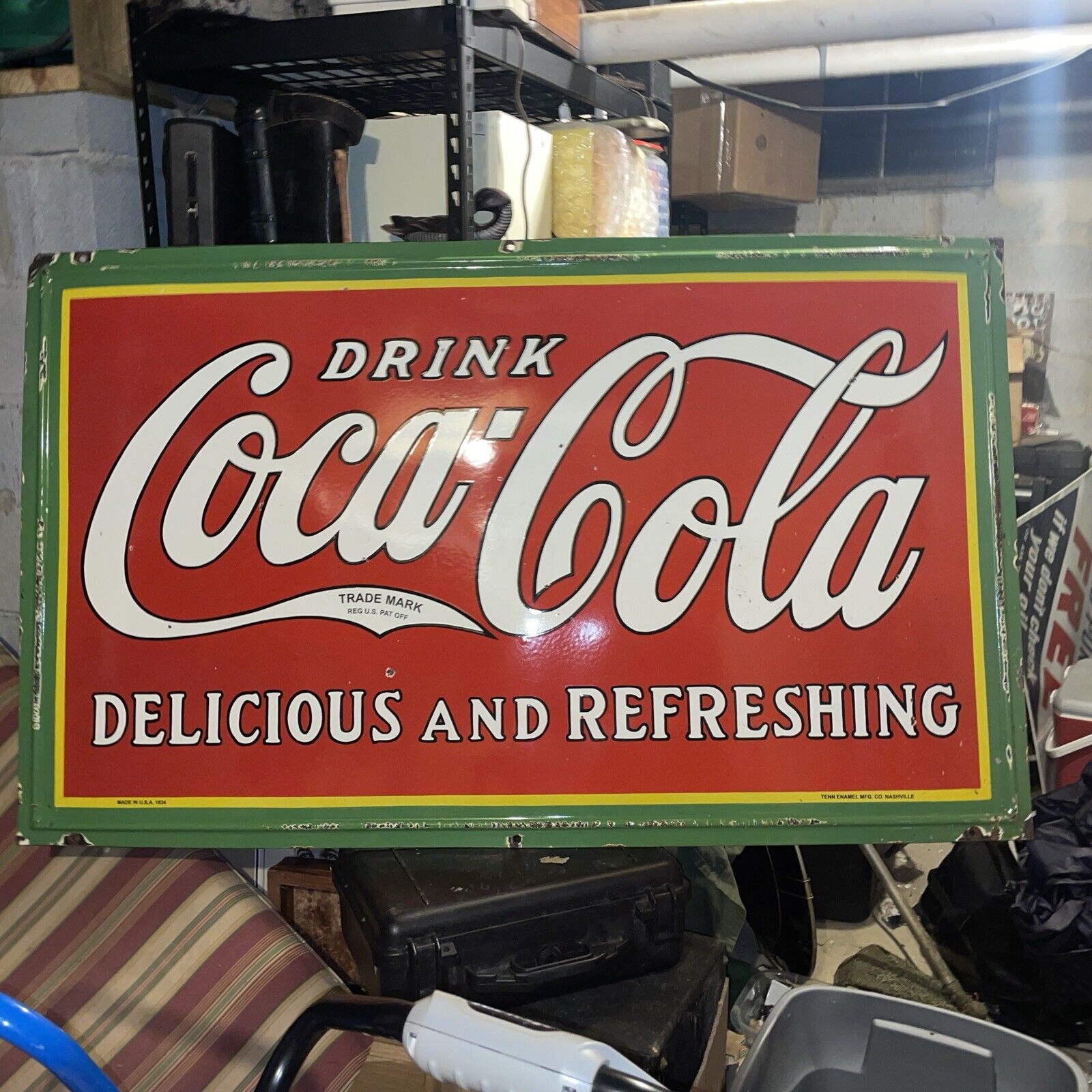 Large Coca-Cola Porcelain Sign