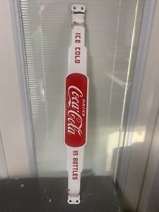 Vtg 1950s 50s Porcelain Coca-Cola Door Push Press RARE Sign Soda In Bottles 40s?
