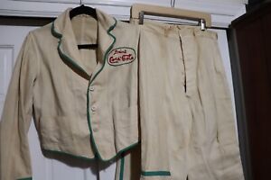 Vintage Coca-Cola Delivery Uniform Jacket & Pants 1930's  Embroidered Logo