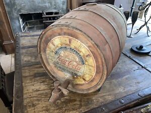 Vintage Antique 10 Gallon Wooden Coca-Cola Syrup Keg Barrel Cocaine Removed