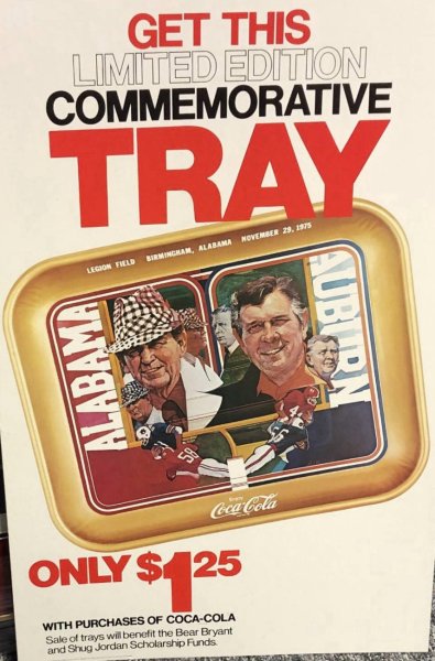 Rare Bear Bryant Shug Coca-Cola Coke Alabama Football 1975 Store Display 30x20
