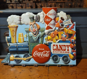 MINT COCA COLA CANDY EXPRESS VACUFORM PLASTIC DRIVE IN MOVIE SODA POP  SIGN 60'S