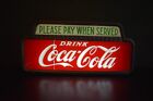 1950s Original COCA-COLA Glass and Metal Lightup Sign