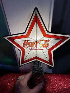 Rare Coke Coca Cola Light Up Star Tree Topper